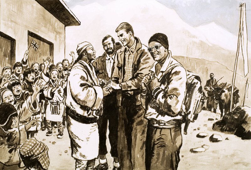 Sir Edmund Hillary besøker Nepal på nytt i 1963 av English School
