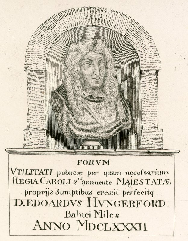 Sir Edward Hungerford, som ble opprettet til Ridder av Bath ved kroningen av kong Charles II av English School