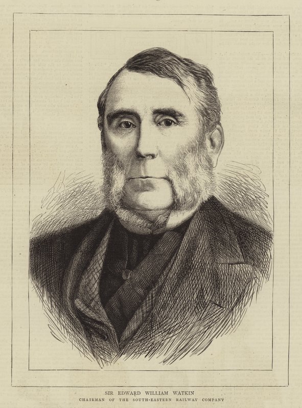 Sir Edward William Watkin (gravering) av English School