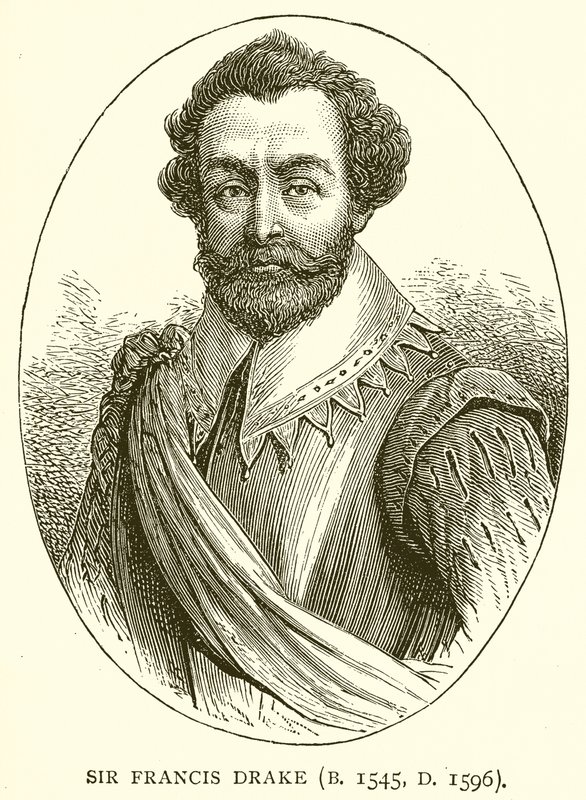 Sir Francis Drake (F. 1545, D. 1596) av English School
