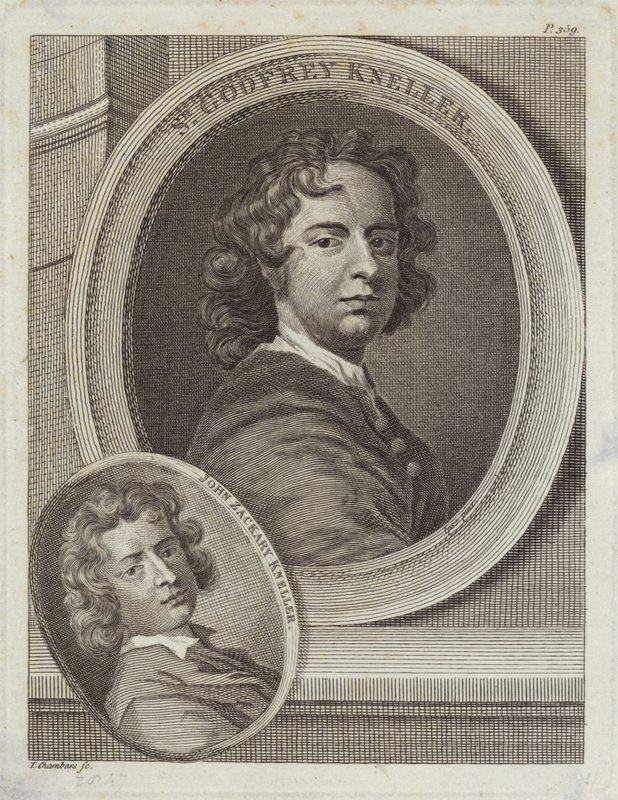 Sir Godfrey Kneller og John Zackary Kneller av English School