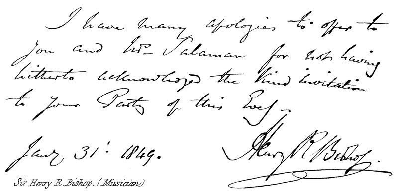 Sir Henry R Bishop, (musiker) av English School