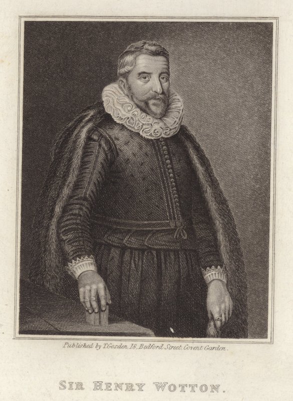 Sir Henry Wotton , engelsk diplomat og politiker av English School