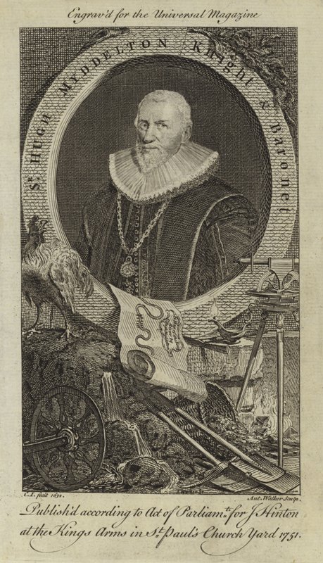 Sir Hugh Myddelton, ridder og baronet av English School