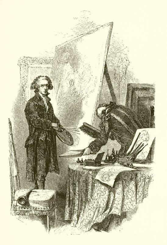 Sir Joshua Reynolds på Blenheim av English School