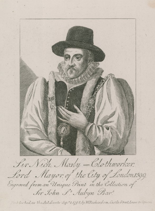 Sir Nicholas Mosley, klesmaker, Lord Mayor of London, 1599 av English School