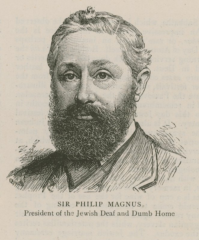 Sir Philip Magnus, president for det jødiske døve- og stummehjemmet av English School
