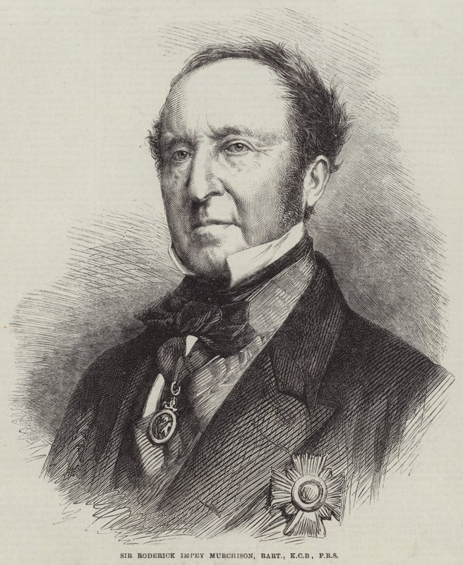 Sir Roderick Impey Murchison, Baronet, KCB, FRS (gravering) av English School