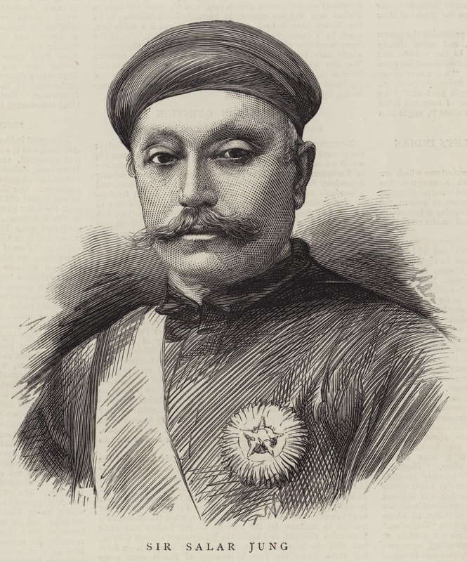 Sir Salar Jung (gravering) av English School