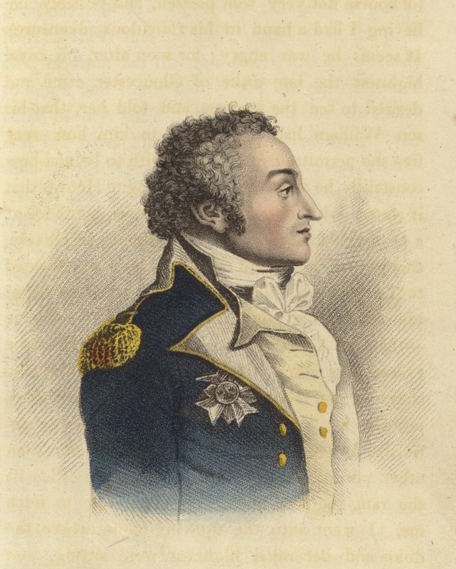 Sir Sidney Smith , britisk admiral (farget gravering) av English School
