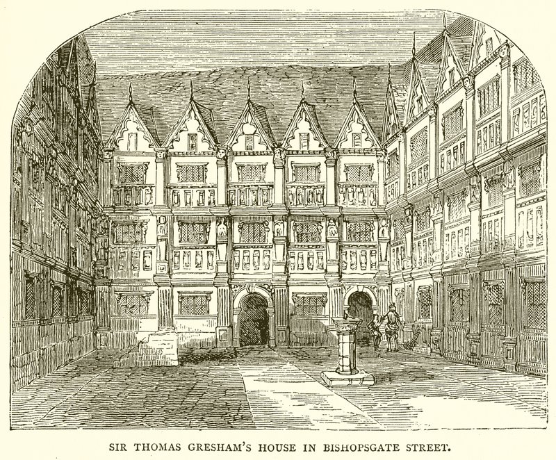 Sir Thomas Greshams hus i Bishopsgate Street av English School