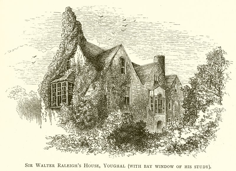 Sir Walter Raleighs House, Youghal (med karnappvindu fra studiet hans) av English School