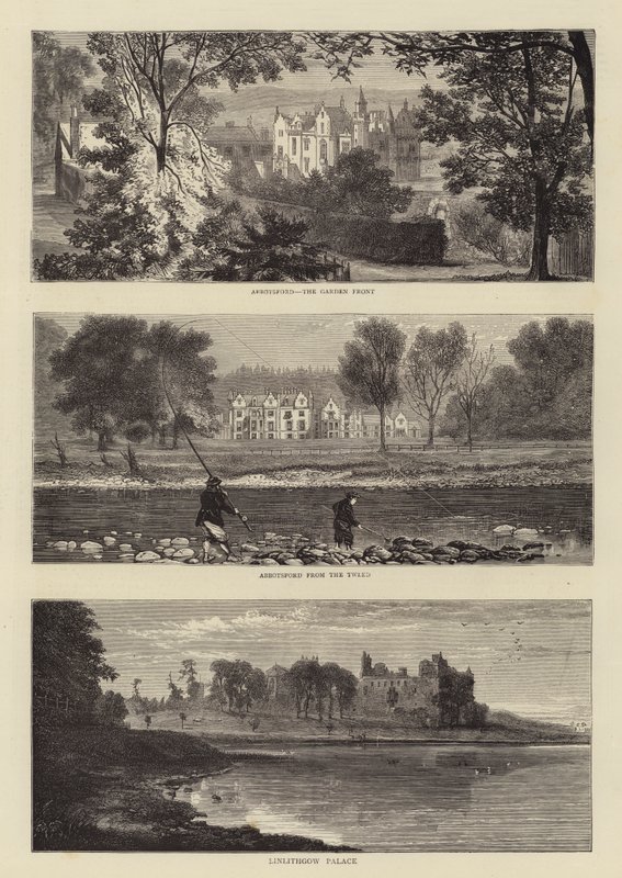 Sir Walter Scott Centenary (gravering) av English School