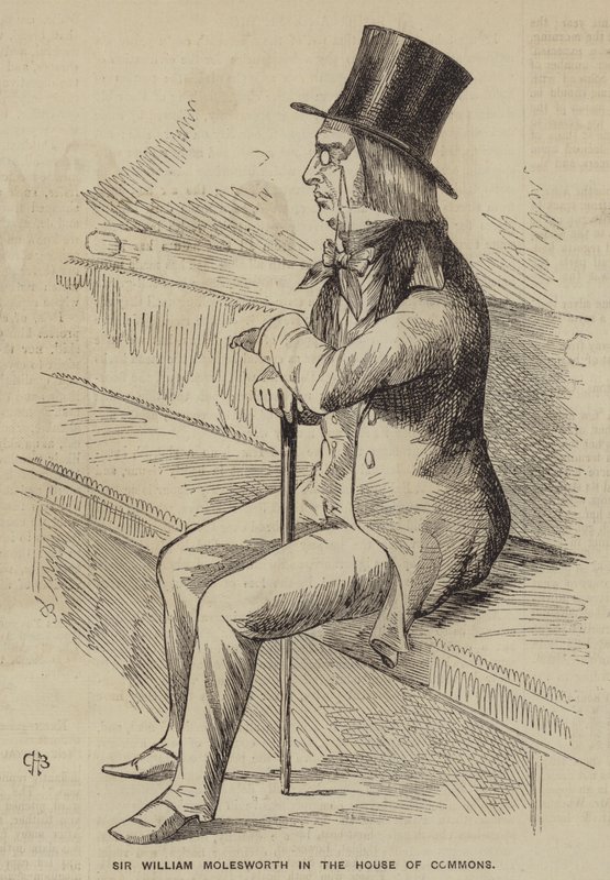 Sir William Molesworth i Underhuset (gravering) av English School