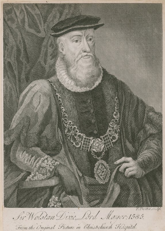 Sir Wolstan Dixie, Lord Mayor of London, 1585 av English School