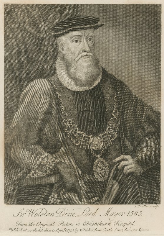 Sir Wolstan Dixie, Lord Mayor of London, 1586 av English School