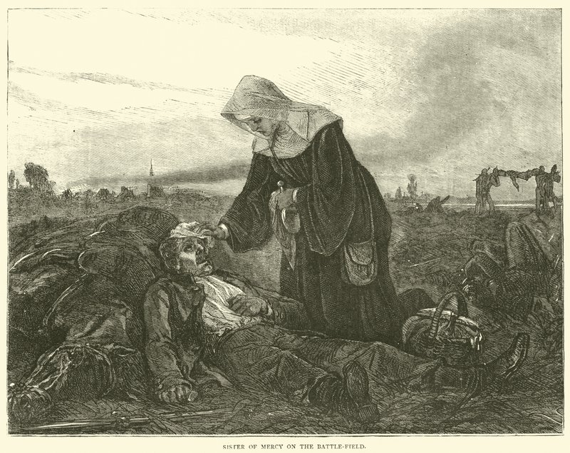 Sister of Mercy på slagmarken, september 1870 av English School