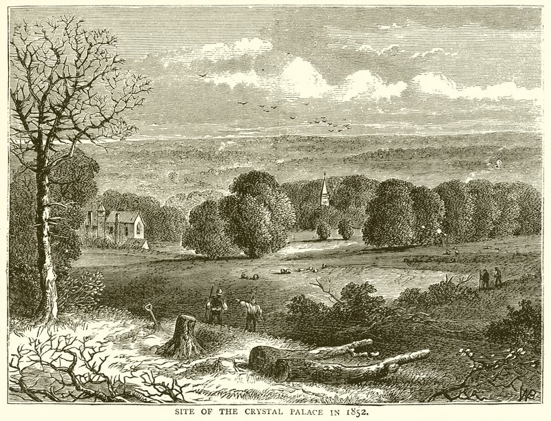 Stedet for Crystal Palace i 1852 av English School