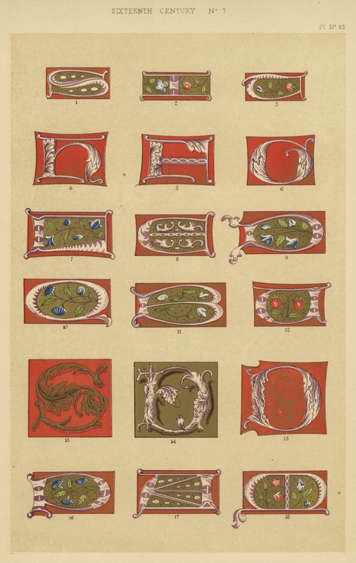 Sekstende århundre (chromolitho) av English School