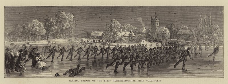 Skating Parade of the First Huntingdonshire Rifle Volunteers (gravering) av English School