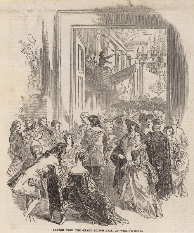 Skisse fra Grand Polish Hall på Williss Room av English School