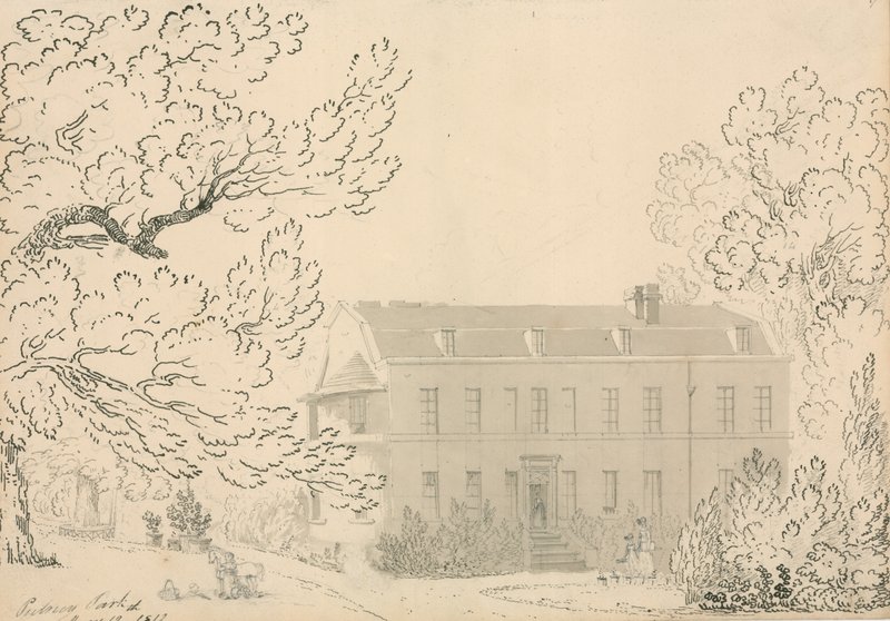 Sketch of Putney Park, Putney, London (wc på papir) av English School