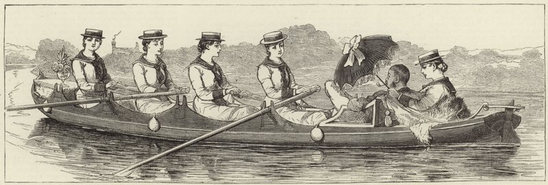 Skisser fra en damplansering ved Henley Regatta av English School