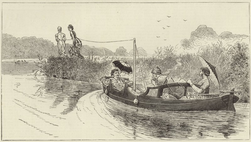 Skisser fra en damplansering ved Henley Regatta av English School