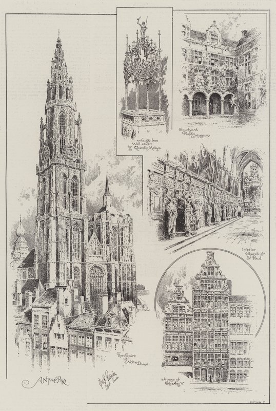 Skisser av Antwerpen (gravering) av English School