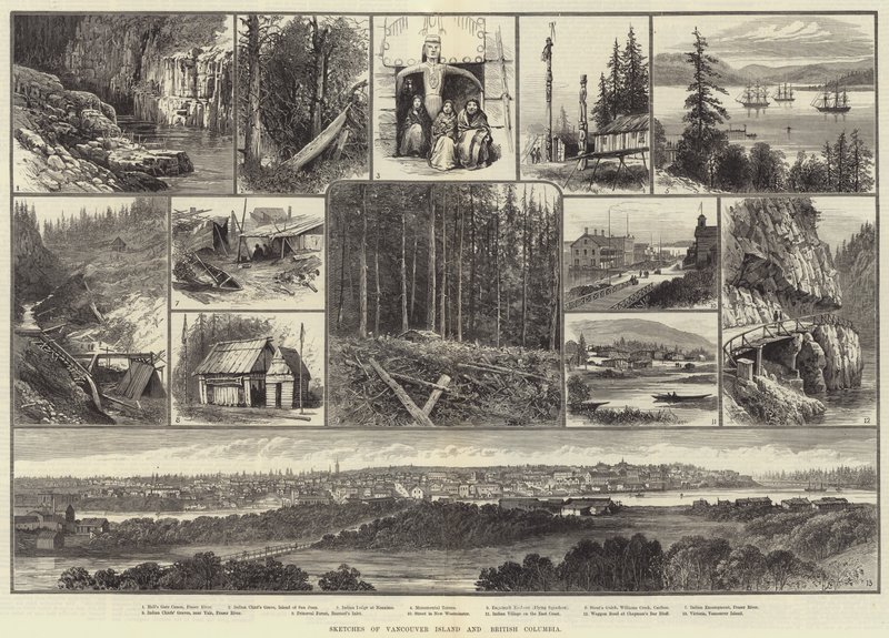 Skisser av Vancouver Island og British Columbia av English School