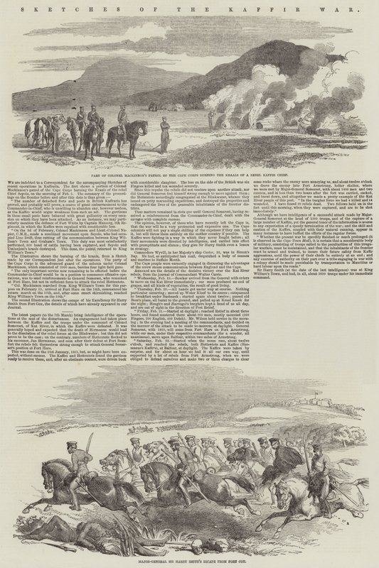 Skisser av Kaffirkrigen (gravering) av English School
