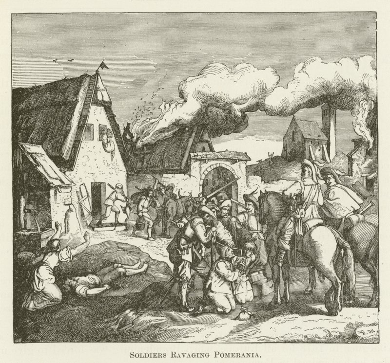 Soldater herjer i Pommern av English School