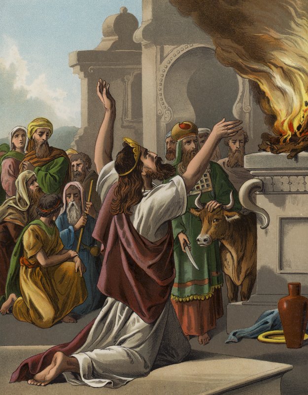 Salomos bønn ved innvielsen av templet (chromolitho) av English School