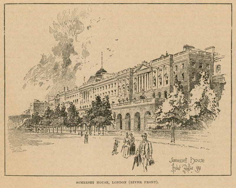 Somerset House, London (elvefront) av English School