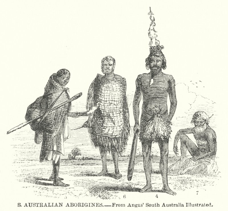 Sør-australske aboriginer (gravering) av English School