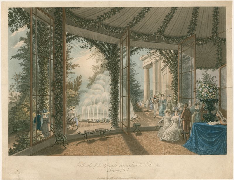 Sørsiden av eiendommen rundt Colosseum, Regents Park av English School
