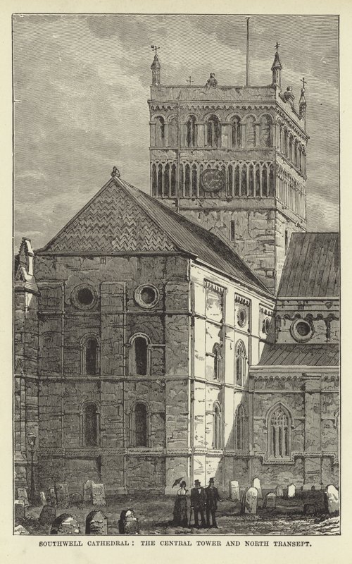 Southwell Cathedral, Central Tower og North Transept av English School
