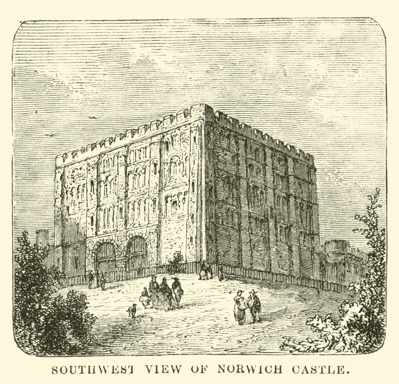 Sørvest utsikt over Norwich Castle av English School