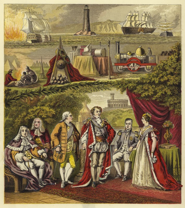 Suverene i huset til Hannover; King George I, King George II, King George III, King George IV, King William IV, Queen Victoria av English School