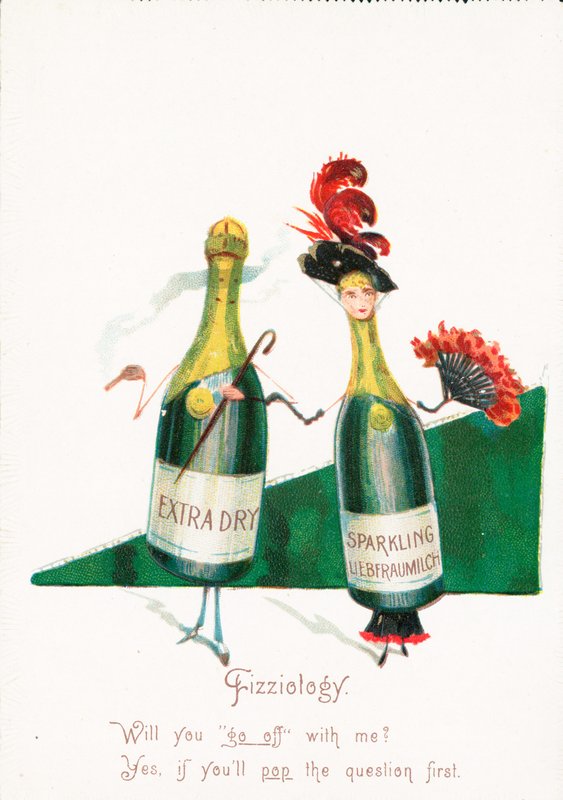 Musserende vin, sannsynligvis julekort av English School