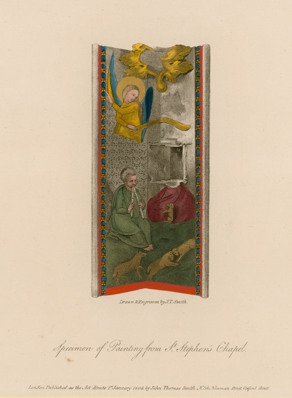 Eksempler av maleri fra St Stephens Chapel av English School