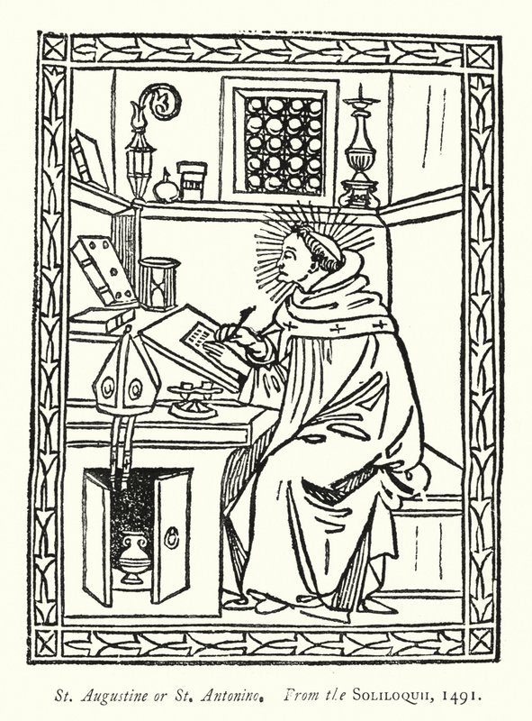 St Augustine eller St Antonino, Fra Soliloquii av English School