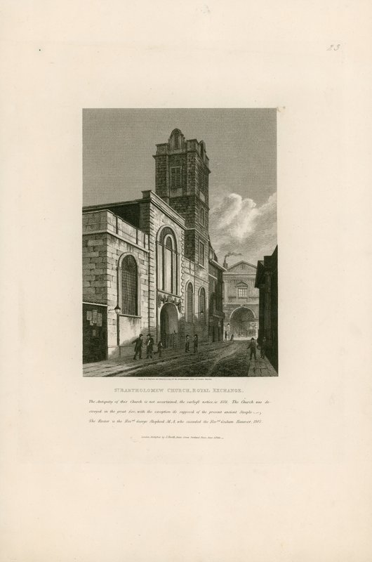 St Bartholomew Church, Royal Exchange, London av English School