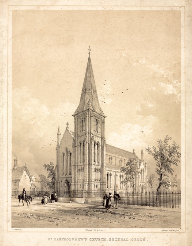St Bartholomews Church, Bethnal Green av English School
