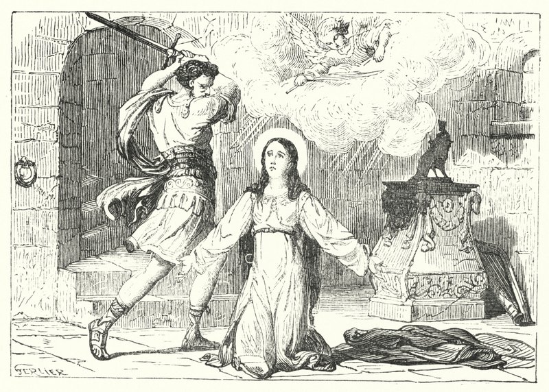 St Cecilia (gravering) av English School