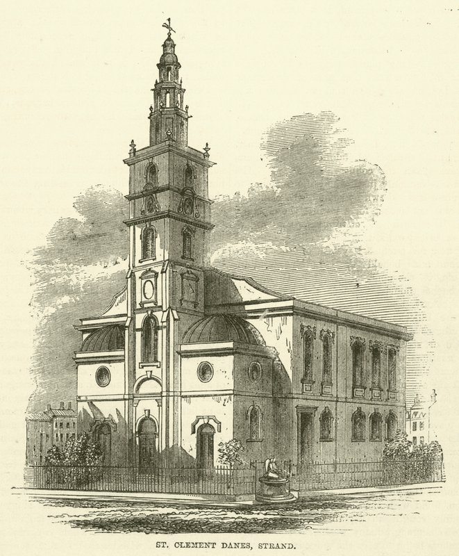 St. Clement Danes, Strand (gravering) av English School