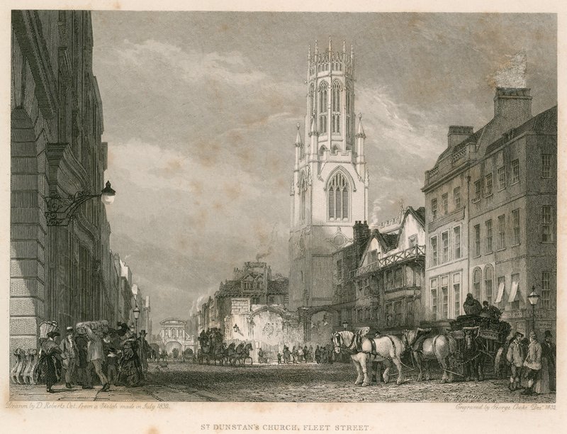 St Dunstans kirke, Fleet Street, London av English School
