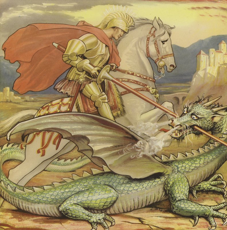 St George og dragen av English School