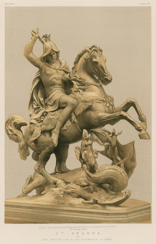 St George av The Chevalier A de Fernkorn, Wien av English School