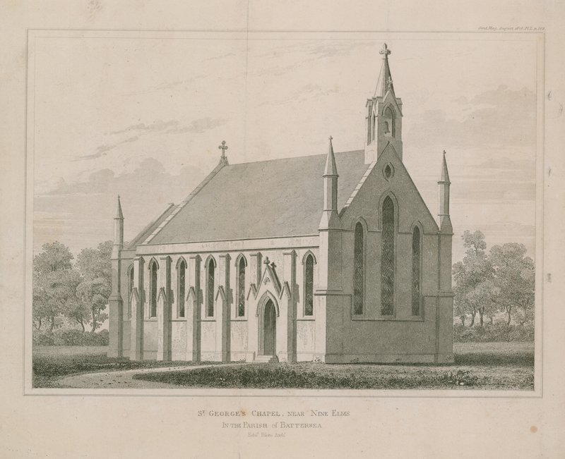 St Georges Chapel, nær Nine Elms, Battersea av English School